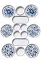 Hermia Juego de Desayuno MCH09211 de 14 piezas en Azul y Blanco